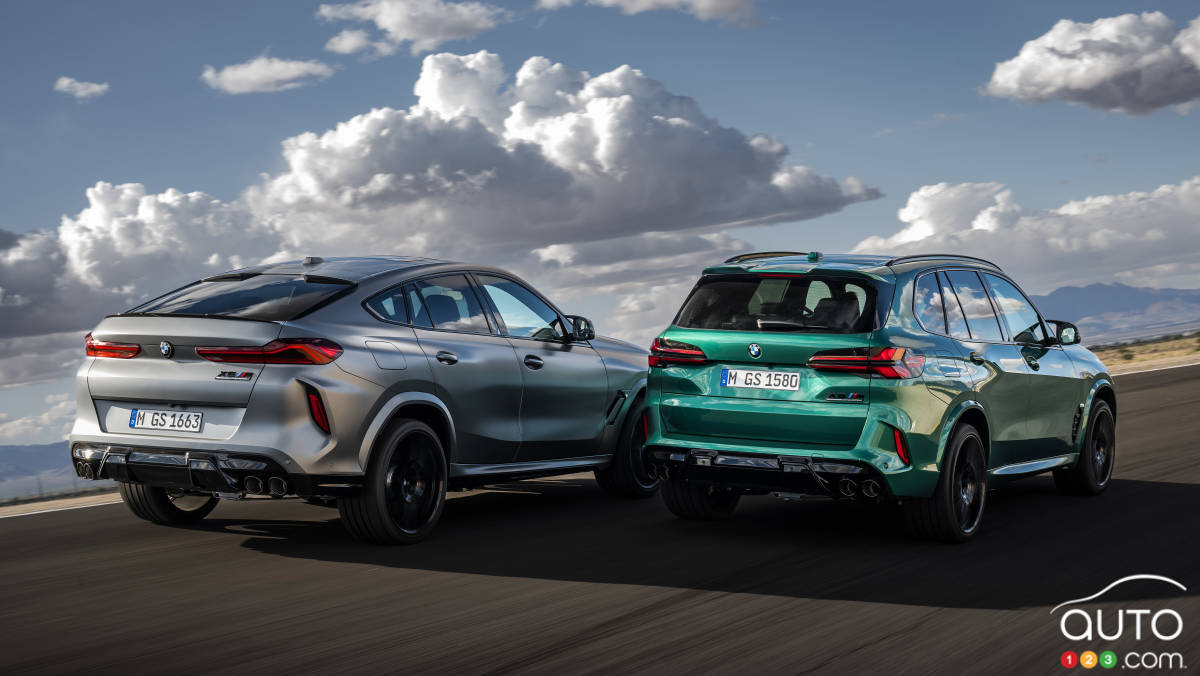 BMW X6 Competition et BMW X5 Competition 2024 - Trois quarts arrière