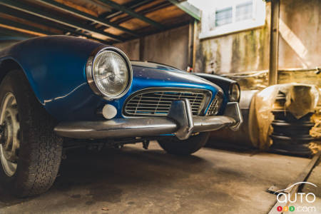 The 1957 BMW 507, front grille, headlights