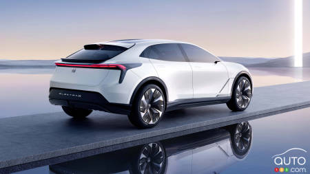 The Buick Electra-X Concept, three-quarters rear