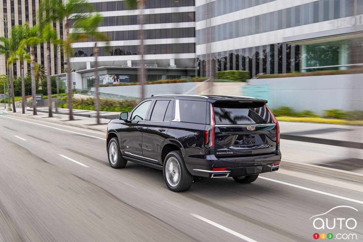 Cadillac Escalade 2021, trois quarts arrière