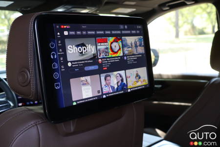 2025 Chevrolet Suburban, second-row entertainment screen