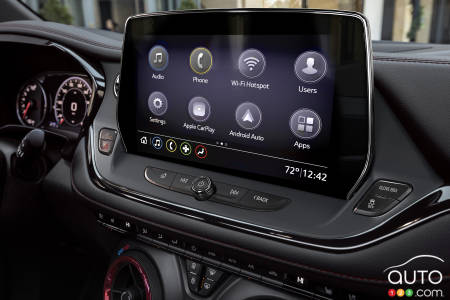 Interface multimédia dans le Chevrolet Blazer 2023