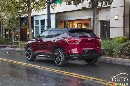 2023 Chevrolet Blazer, three-quarters rear