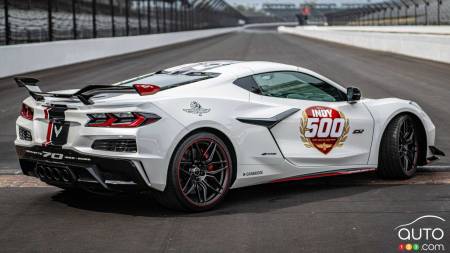 La Chevrolet Corvette Z06, trois quarts arrière