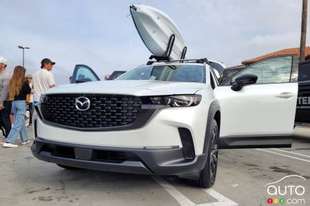 The all-new 2023 Mazda CX-50, front grille