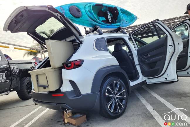 The all-new 2023 Mazda CX-50, three-quarters rear
