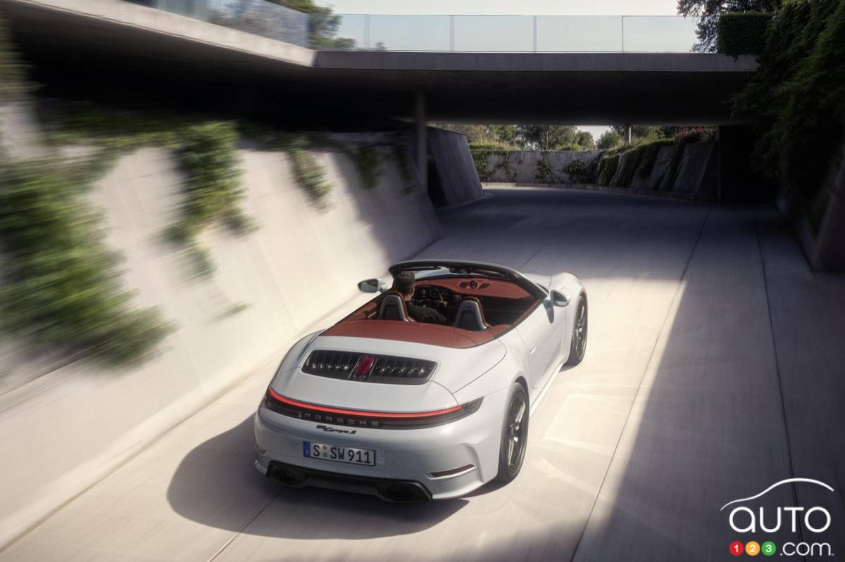 Porsche 911 Carrera S 2025, de haut