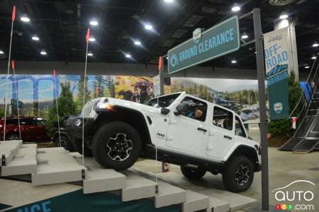 Test drives during the Detroit Auto Show