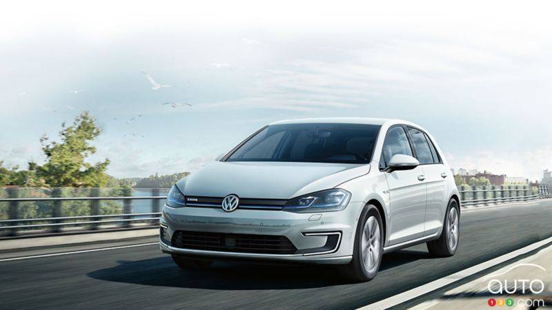 Volkswagen e-Golf 2020, trois quarts avant