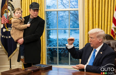 Elon Musk avec le président américain à la Maison Blanche