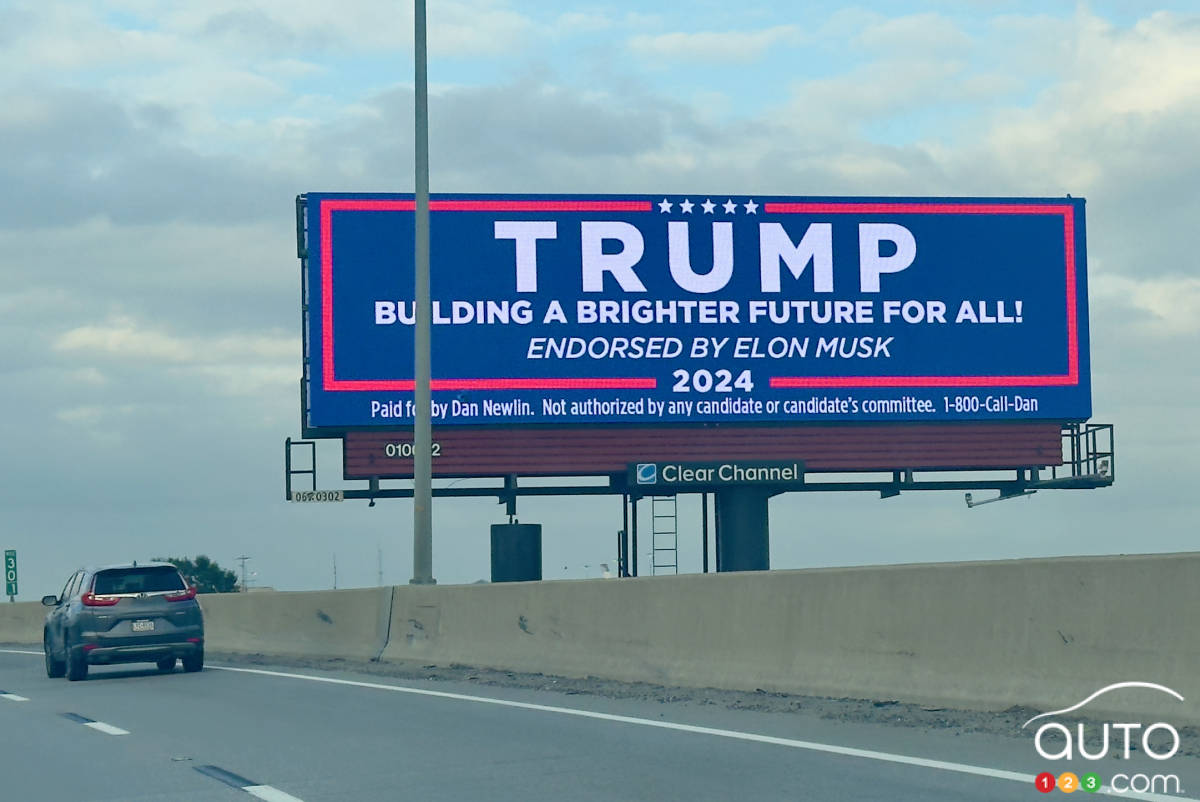 Panneau affiché lors de la dernière campagne électorale aux États-Unis, en novembre 2024