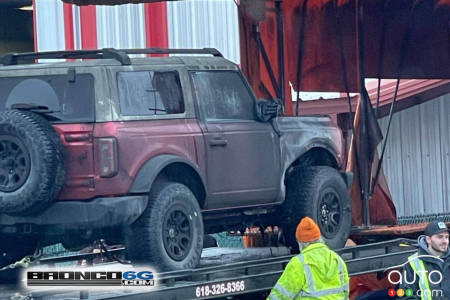 Prototype Ford Bronco endommagé