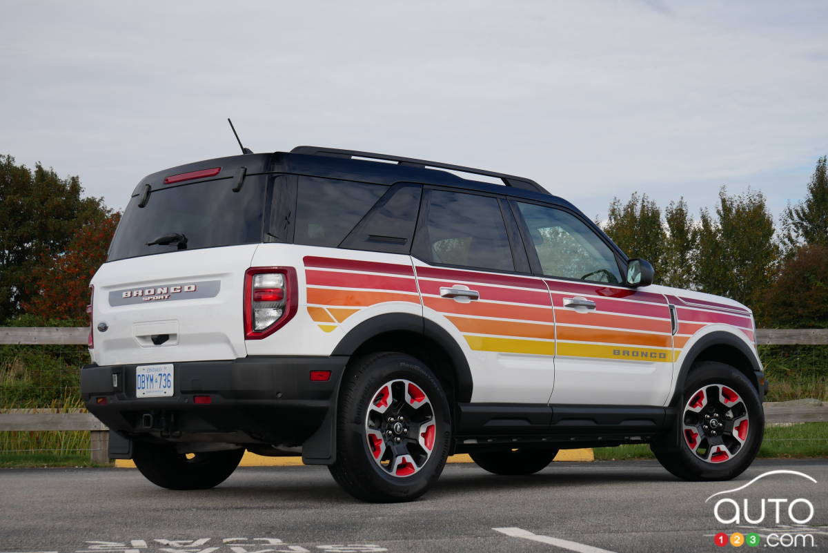 Ford Bronco Sport Free Wheeling 2024, trois quarts arrière