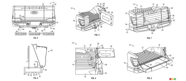 Patent for deployable step for pickups, fig. 5