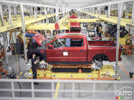 2023 Ford F-150 Lightning in production
