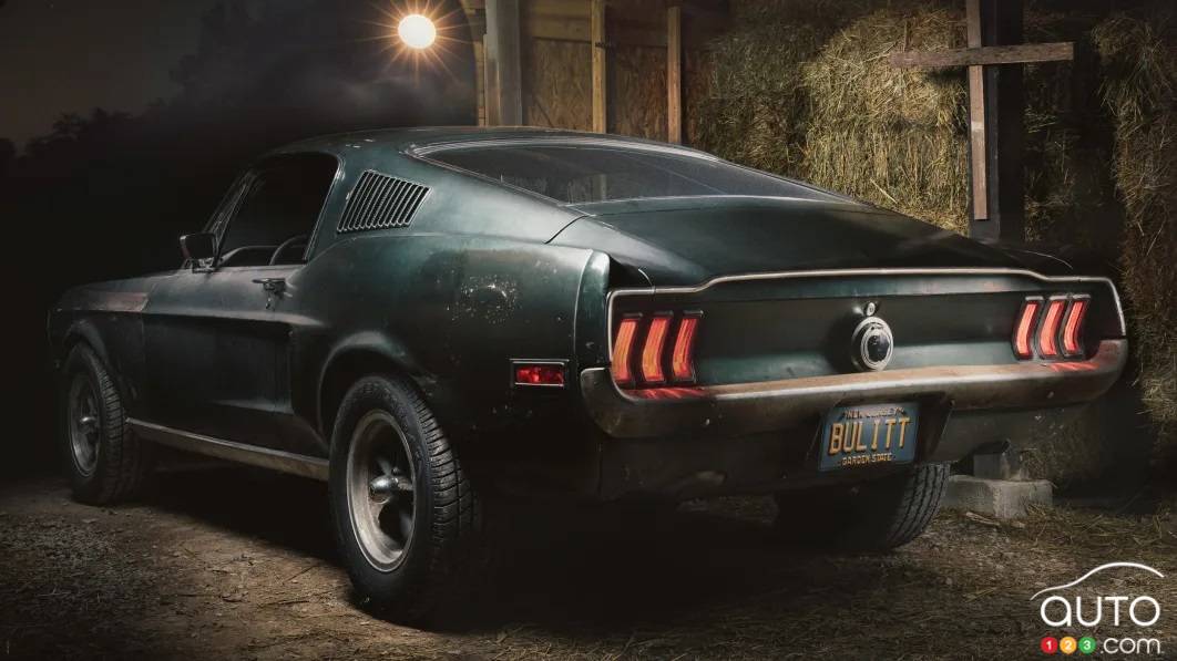 Une des Ford Mustang 1968 utilisées lors du tournage de Bullitt