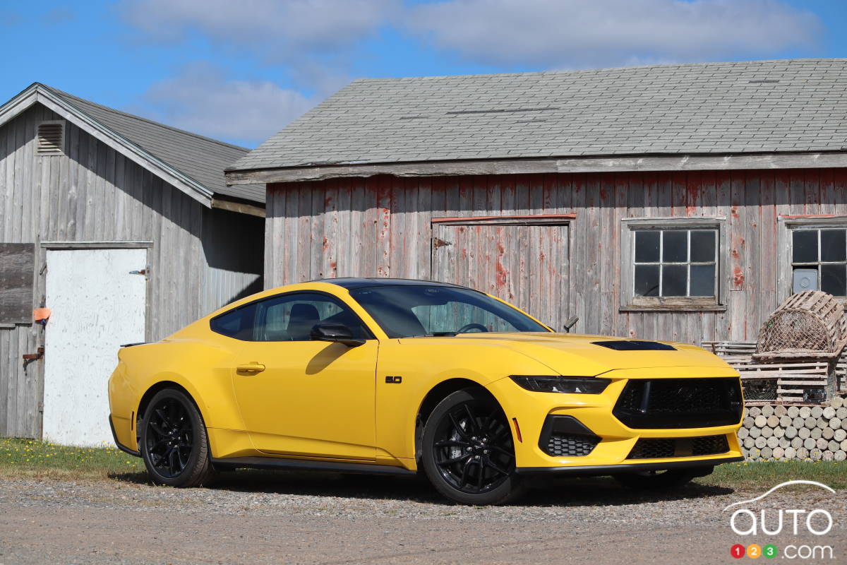 Ford Mustang GT 2024, trois quarts avant