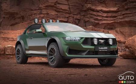 The Mustang Shelby GT350 off-road concept, three-quarters front