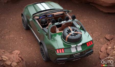 The Mustang Shelby GT350 off-road concept, from above