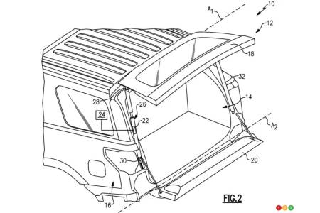 Ford's new split tailgate patent application, fig. 1