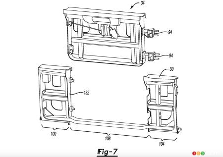 Patent sketch for multifunctional tailgate, fig. 7