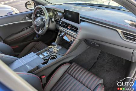 Glimpse of 2024 Genesis G70 from interior