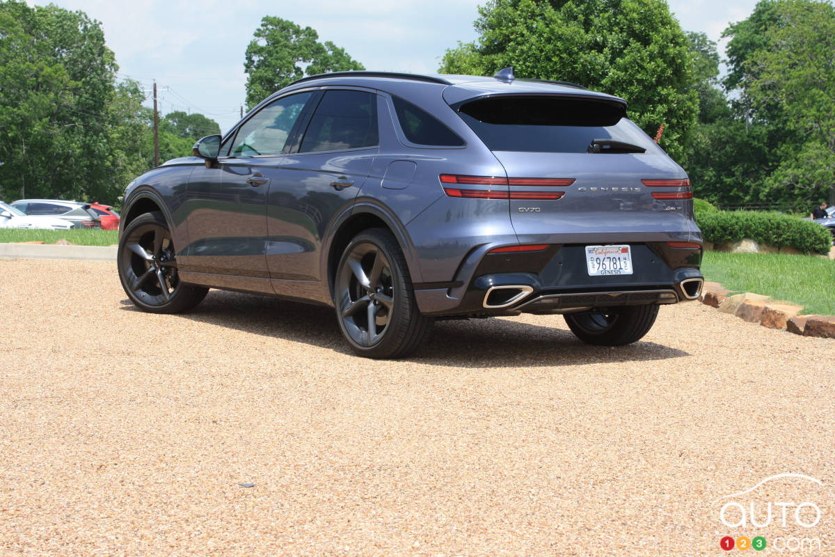 Le Genesis GV70 2026, trois quarts arrière