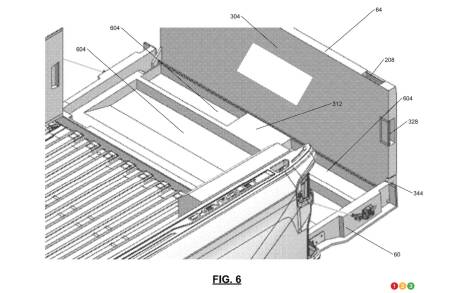 Patent image for a bed extender for a pickup truck, fig. 2