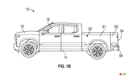 Patent image for a bed extender for a pickup truck, fig. 3