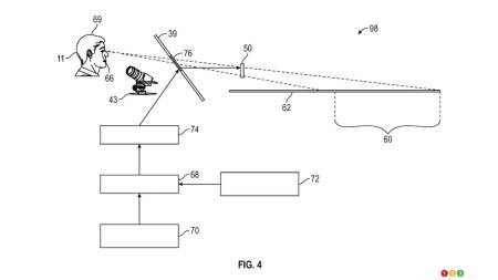 GM patent application for an auto-dimming AR windshield, fig 4