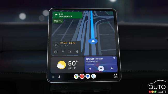 Google's new Android Auto interface, fig. 3