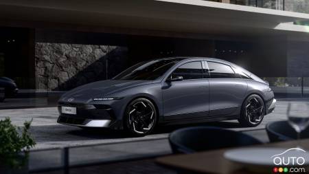 Hyundai Ioniq 6 2026, de profil