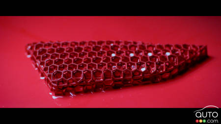 The 3D-printed polyurethane layer