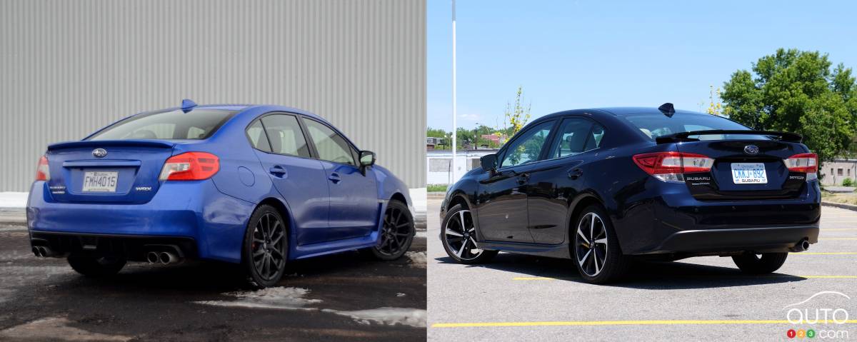 20 Subaru WRX / 2020 Subaru Impreza, tre quarti posteriore