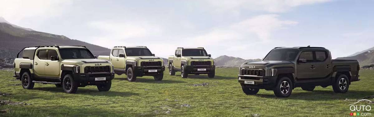Le Kia Tasman, camionnette vendue sur d'autres marchés globaux