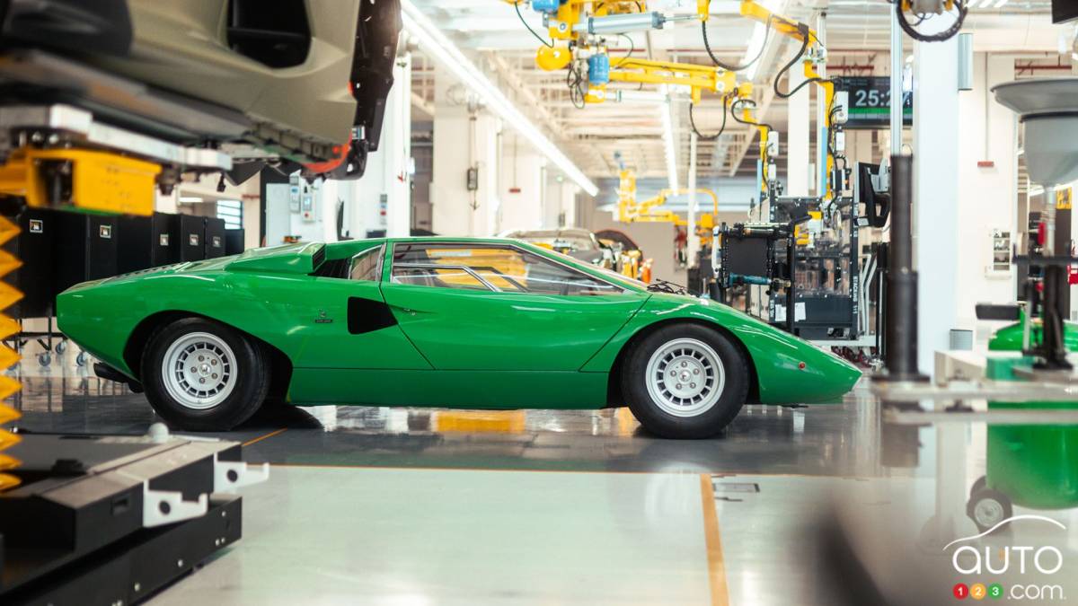 The 1974 Lamborghini Countach LP 400, back at its point of origin