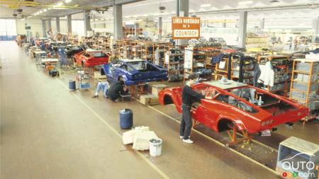 Production de la Countach de Lamborghini, dans les années 70