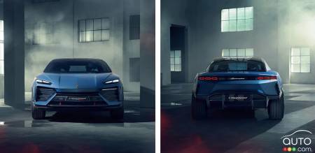 The Lamborghini Lanzador, front and back