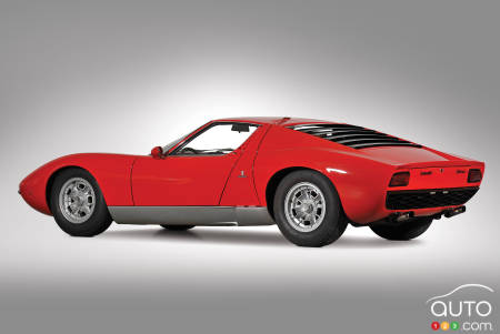 Lamborghini Miura 1966, trois quarts arrière