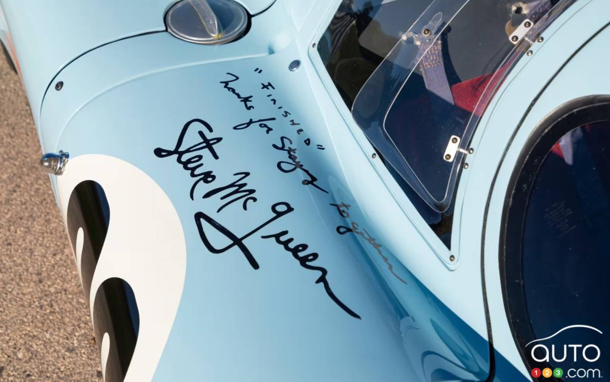 La Porsche 917k 1969, avec la signature d'un ancien propriétaire