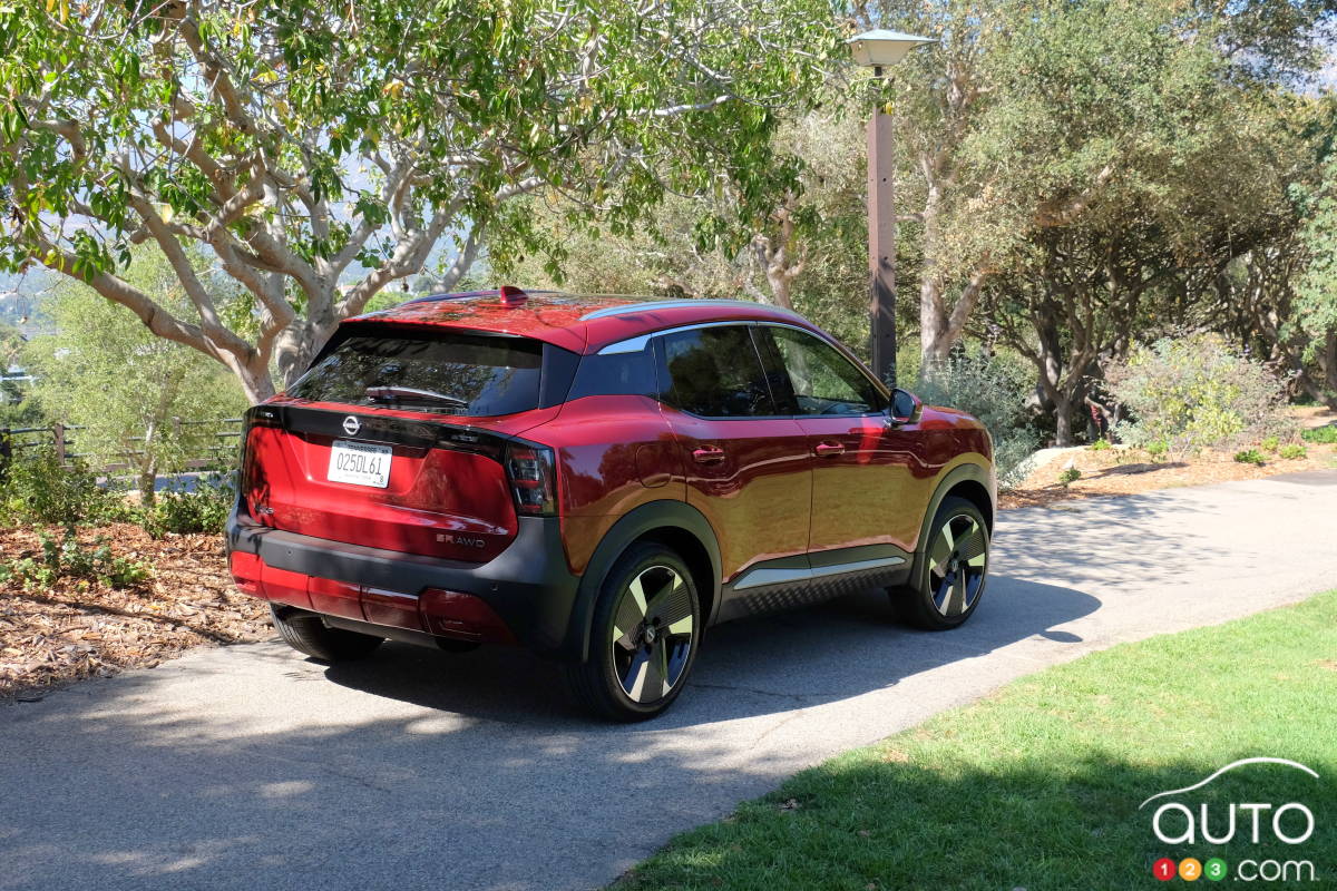 Le Nissan Kicks 2025, trois quarts arrière