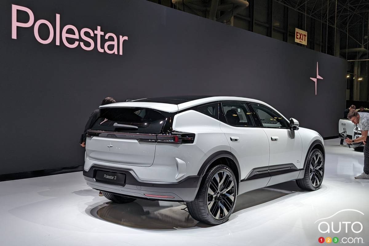 Le Polestar 3, trois quarts arrière