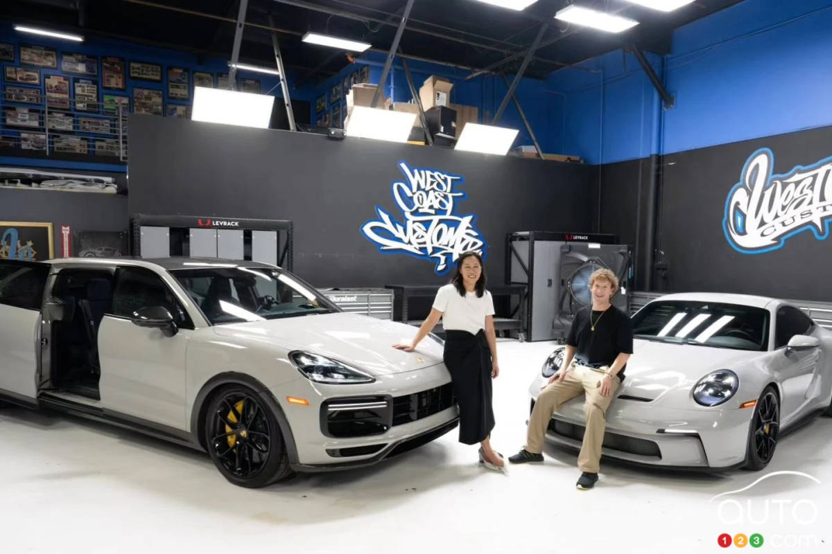 The modified Porsche Cayenne and GT3 Touring