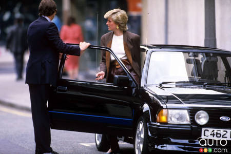 La princesse Diana et son Ford Escort RS Turbo 1985