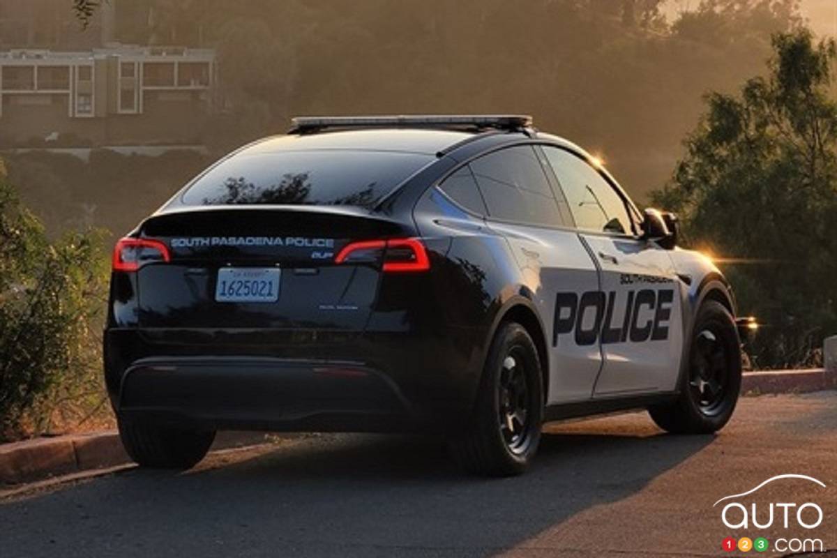 Un Tesla Model Y appartenant à la police de South Pasadina