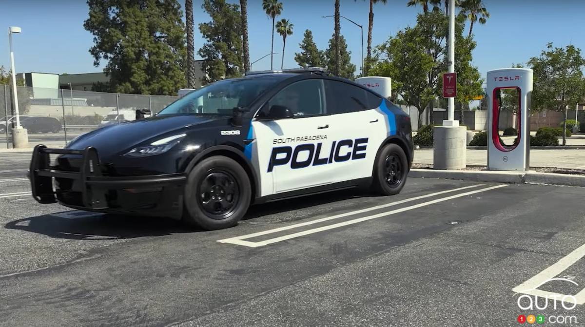 Un des véhicules électriques de la police de South Pasadina, en Californie