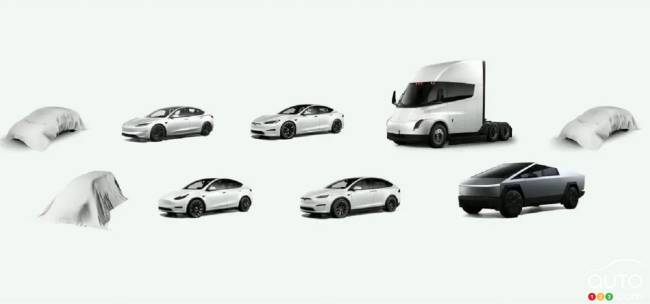 New image from Tesla teasing three models to come