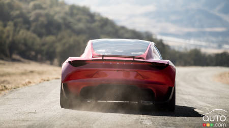 Prototype Tesla Roadster, arrière