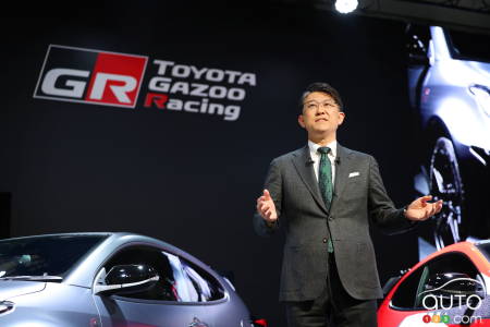 Koji Sato, next president and CEO of Toyota, at the Tokyo Auto Show