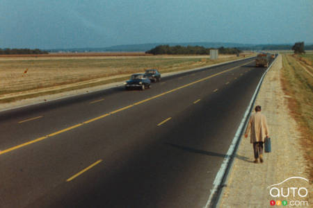 The unlucky Jacques Tati, in Trafic (1973)